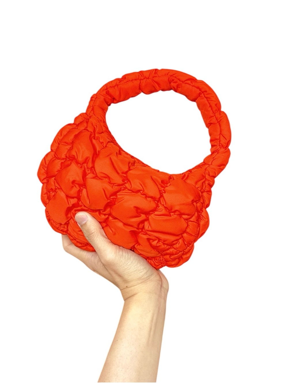 COS Orange Micro Quilted Bag